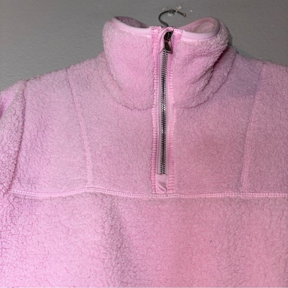 New All In Motion Faux Shearling Cozy Pink Fleece Pullover XL (14) - Picture 8 of 12
